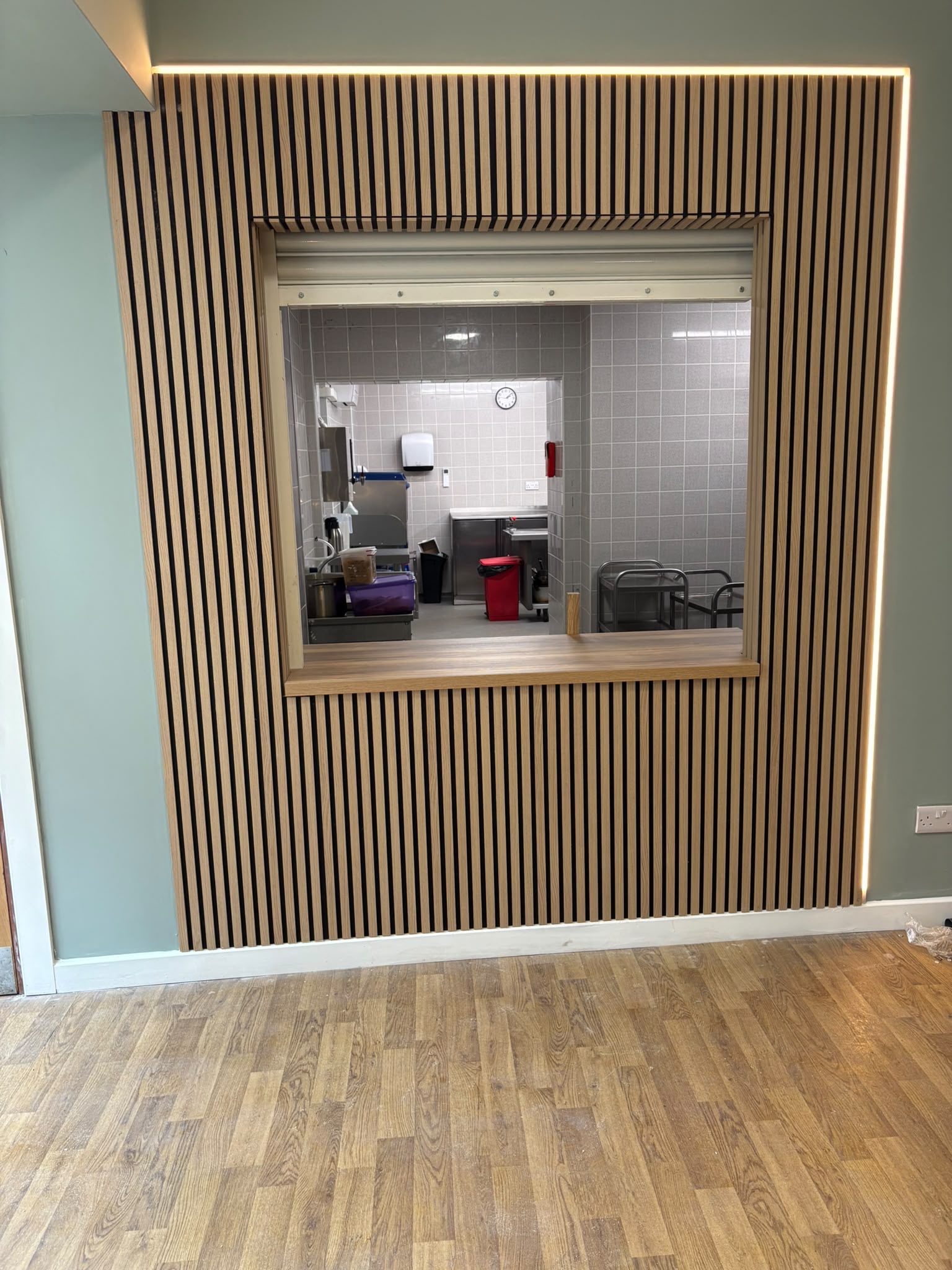 Panel wall installation by Cottle Construction